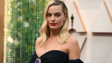 Margot Robbie arrives at the Oscars on Sunday, Feb. 9, 2020, at the Dolby Theatre in Los Angeles. Pic: AP
